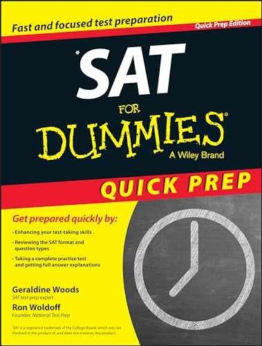 Sat for Dummies: Quick Prep - Paperback, by Woods Geraldine; Woldoff - Good