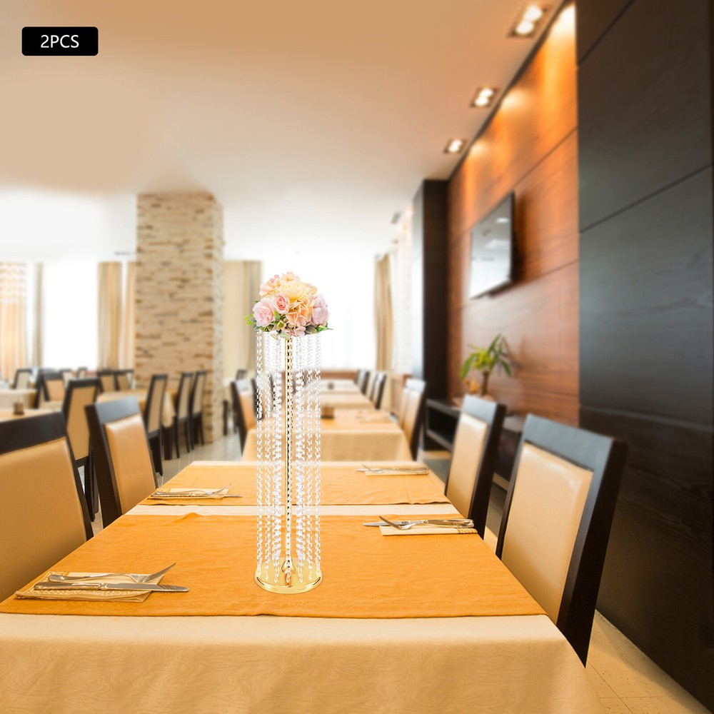 2-Pack 90cm Tall Floral Vases for Weddings and Party Table Centerpieces