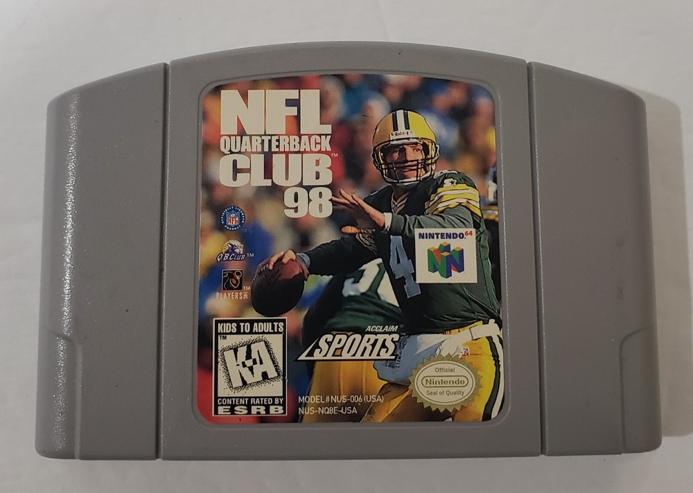 NFL Quarterback Club 98 N64 Nintendo Game Cartridge Only Authentic Not Tested