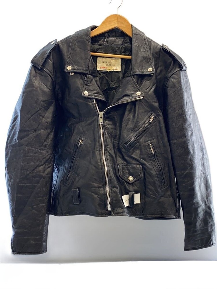 First Leather Jacket Blouson/-/Leather/Blk/Plain 3995