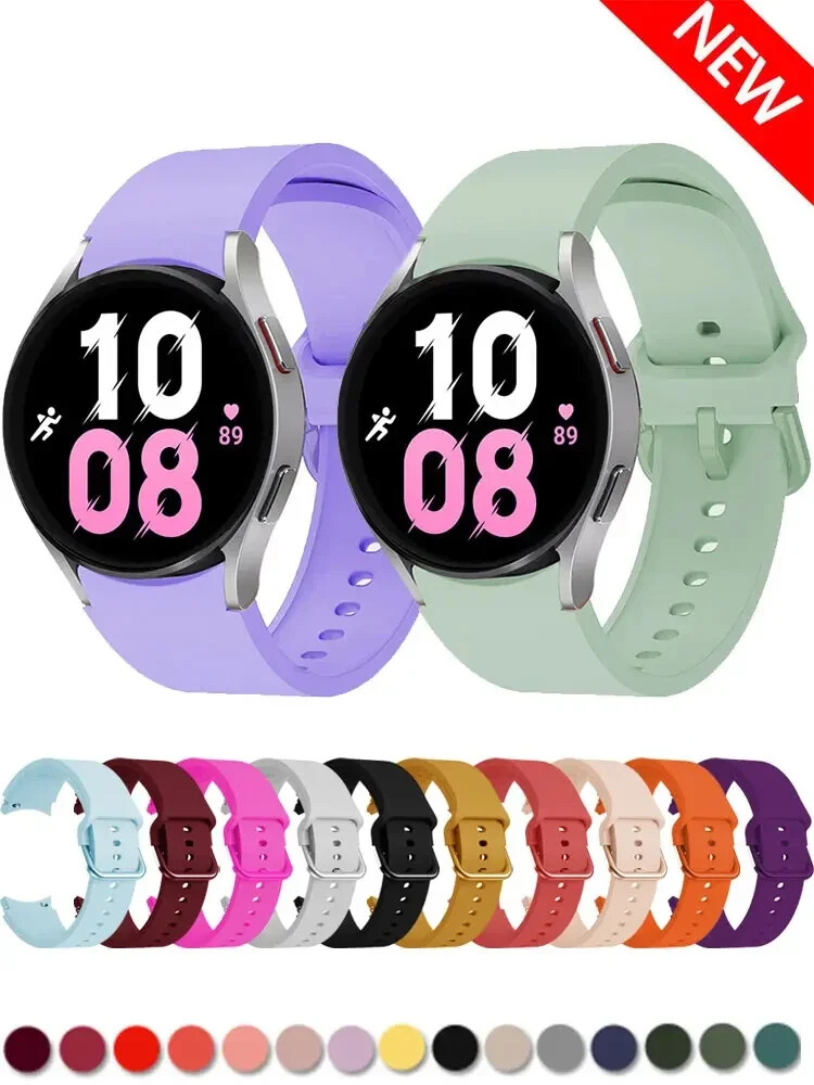 Samsung Galaxy Watch 4 5 6 7 40/44/43/47mm Silicone Replacement Strap