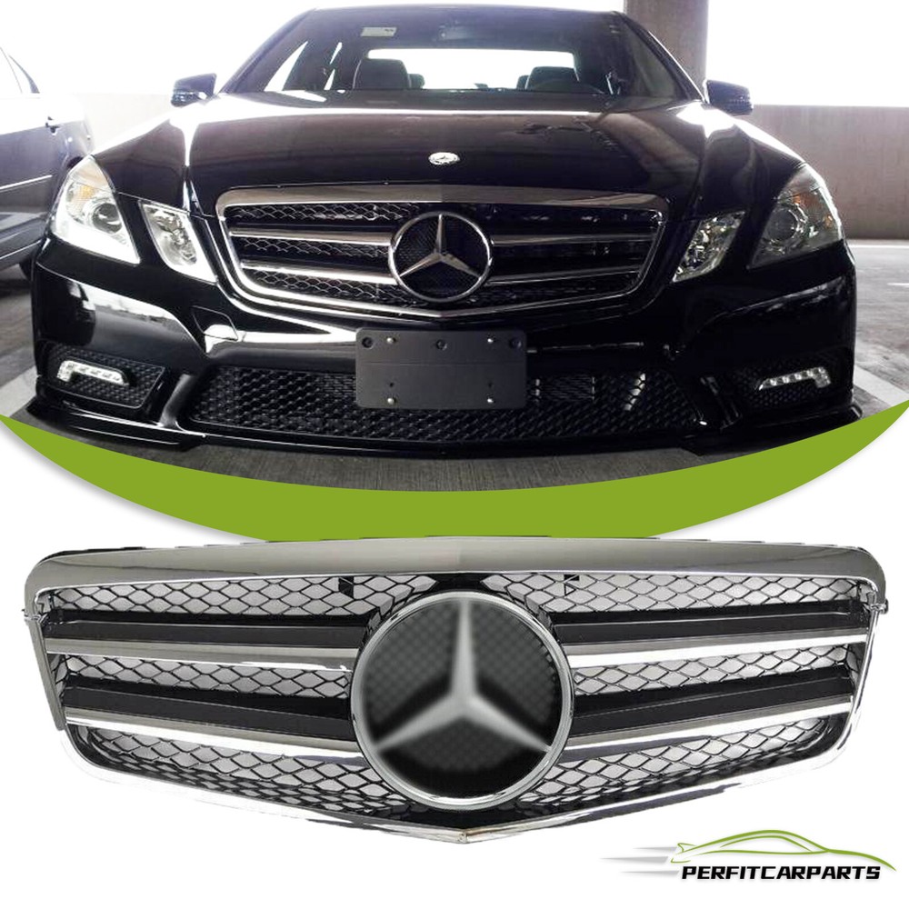Front Grille Grill +Star For Mercedes Benz E-Class W212 E250 E300 E350 2010-2013