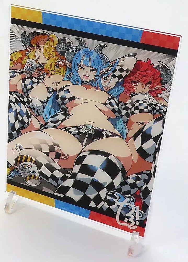 Acrylic Stand Panel Kafun Illustration Course Out Board With Reproduction Signat