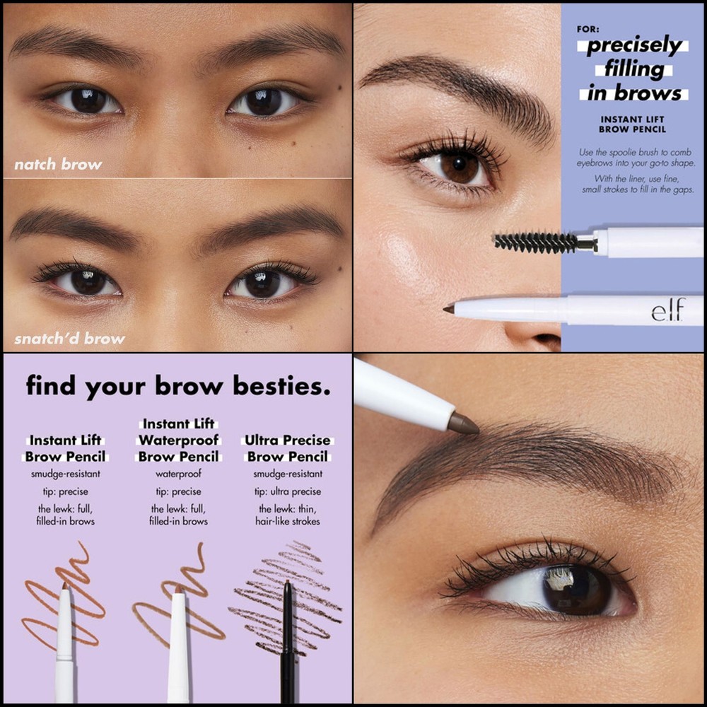e.l.f. Instant Lift Brow Pencil, Dual-Sided, Precise, Fine Tip, Shapes and more
