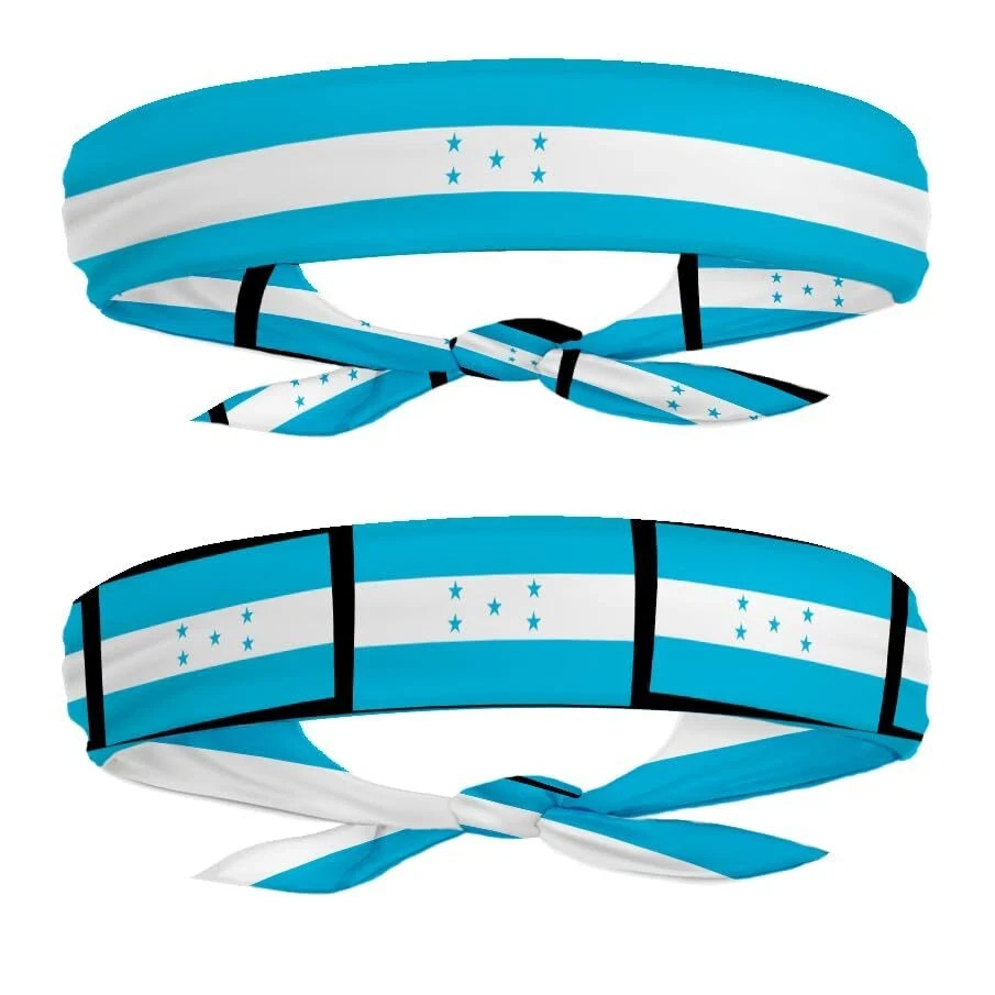 Honduras Flag Headband for Carnival Fitness | Mens Womens Tieback Bandana Swe...