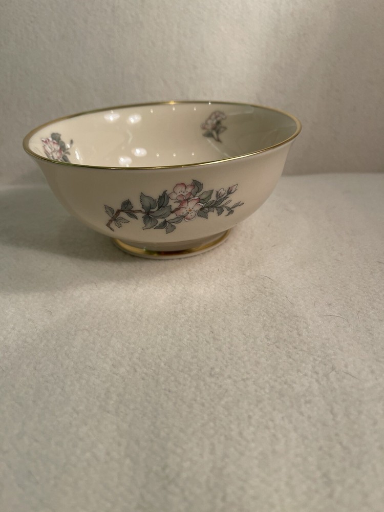 Vintage Lenox Serenade Bowl with 24K Gold Rim and Base Hand Decorated