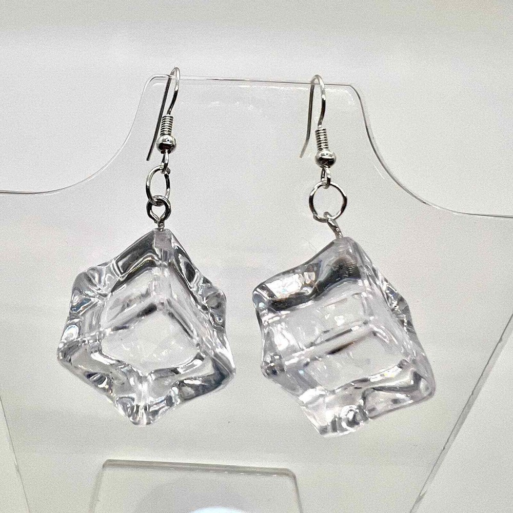 Alcohol Earrings - New Years Eve Earrings - Ice Cube Earrings - Alcohol Earrings-image