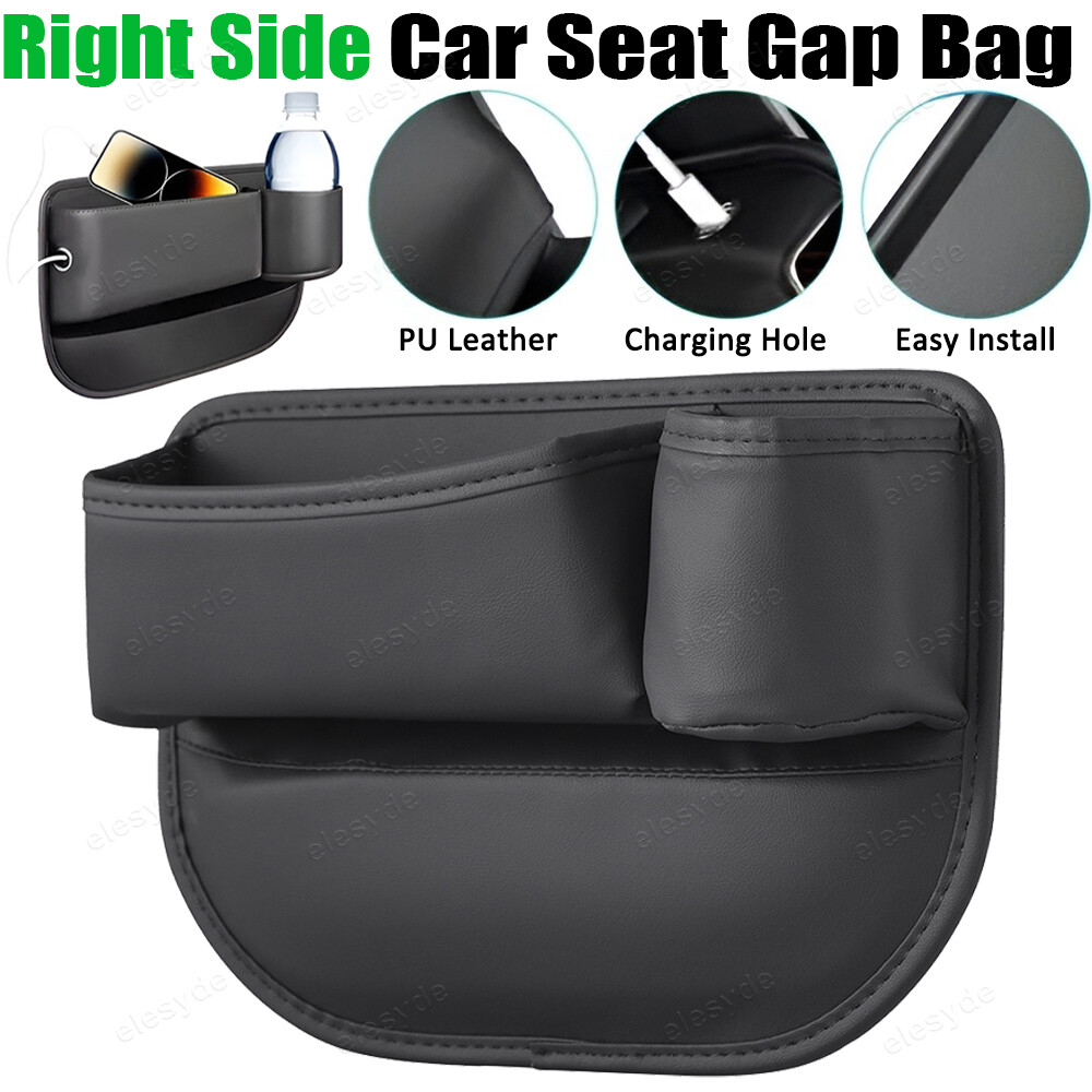 Right Side Car Seat Gap Filler Phone Holder Storage Box Organizer Accessories US