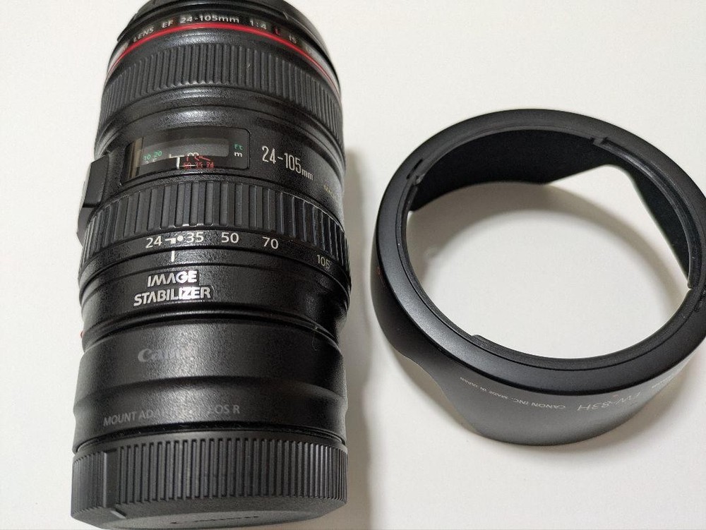 Canon EF 24-105mm f/4L IS USM Lens with Hood in Clean Used Condition
