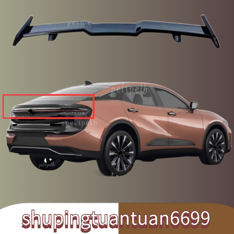 2023-2024 Toyota Crown Sedan Glossy Black ABS Trunk Spoiler Lip