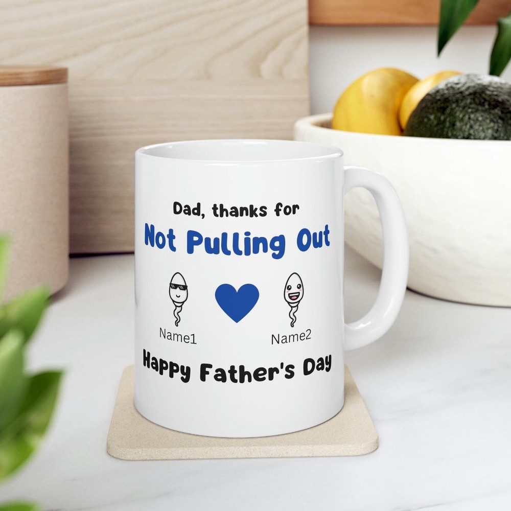 Customizable Father's Day Mug Funny Fathers Day Gift Thanks A Latte Thanks For