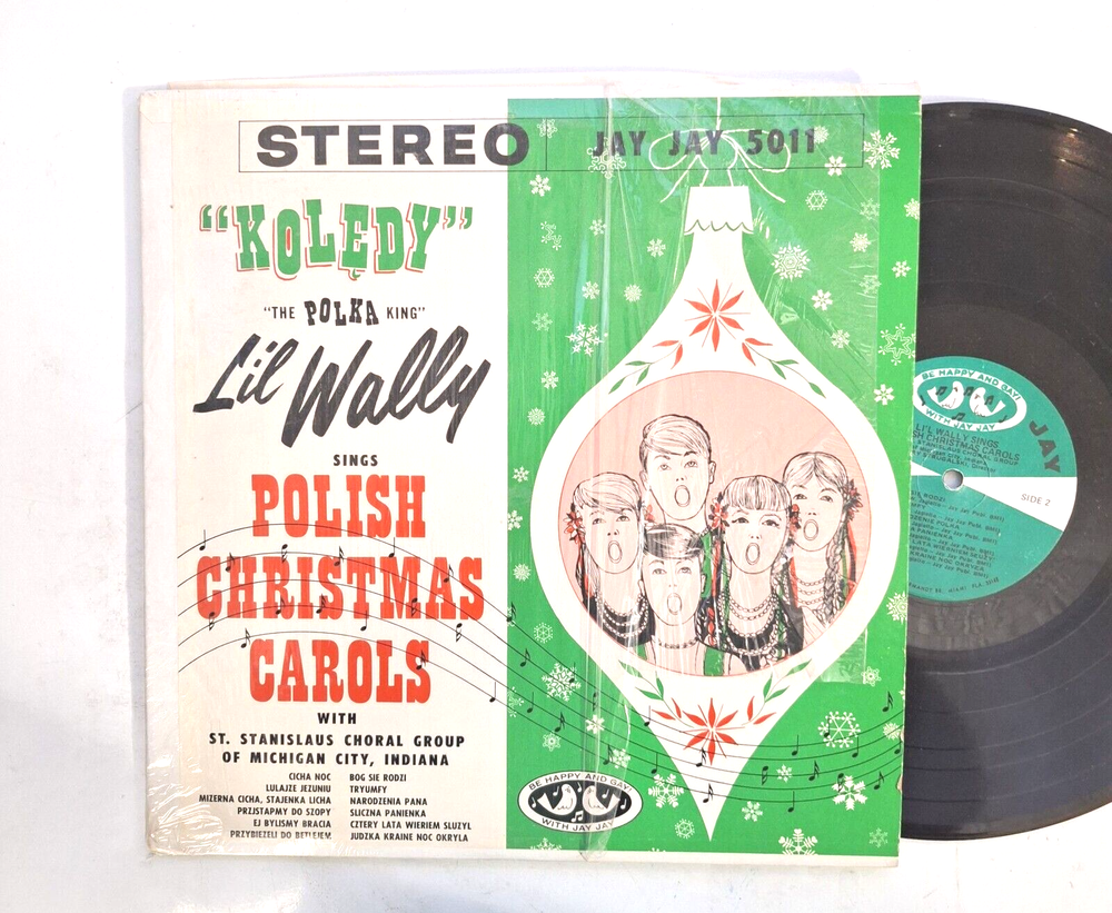 Lil Wally Polish Christmas Carols On Jay Jay  Vinyl LP Open Shrink