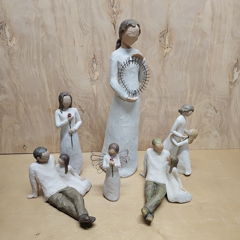 Willow Tree Susan Lordi DEMDACO Figurine Set Lot of 6 Angels 15-5 Inch Mother Daughter