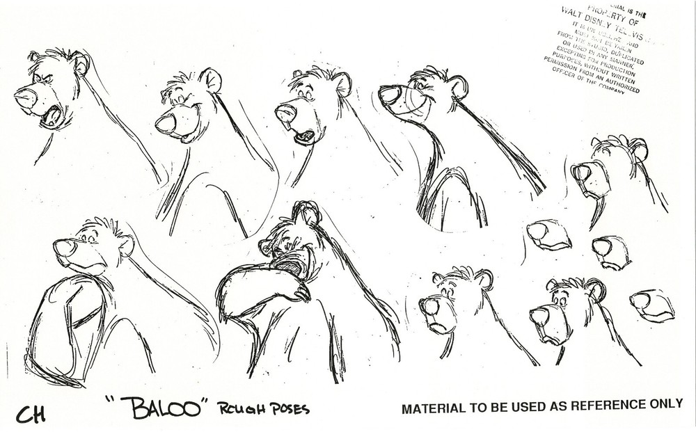 TALESPIN Baloo Disney TV Production Model Copy Jungle Book Wendell Washer 14.11