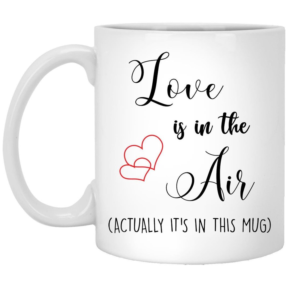 Couples Mug Coffee Lover Gift Love Is In The Air Couples Love Mug Tea Lover Gift