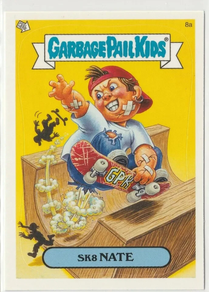 Sk8 Nate Garbage Pail Kids GPK ANS2 Series 2 Skater Card 2004