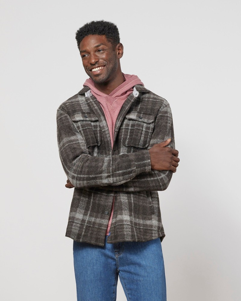 johnnie-O Stalone Fleece Shacket Havana Size L