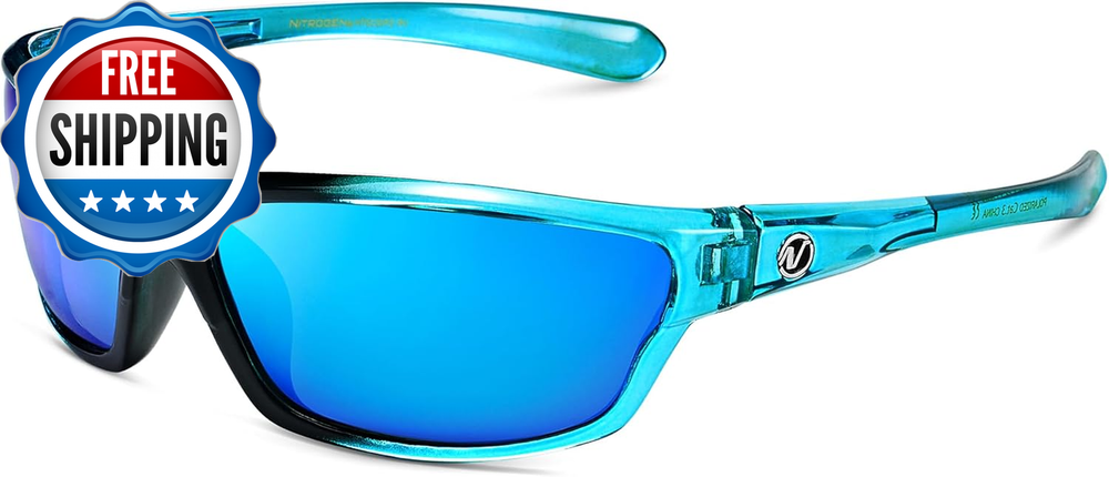 Polarized Wrap around Sport Sunglasses for Men Women UV400 Protection Sun Glasse