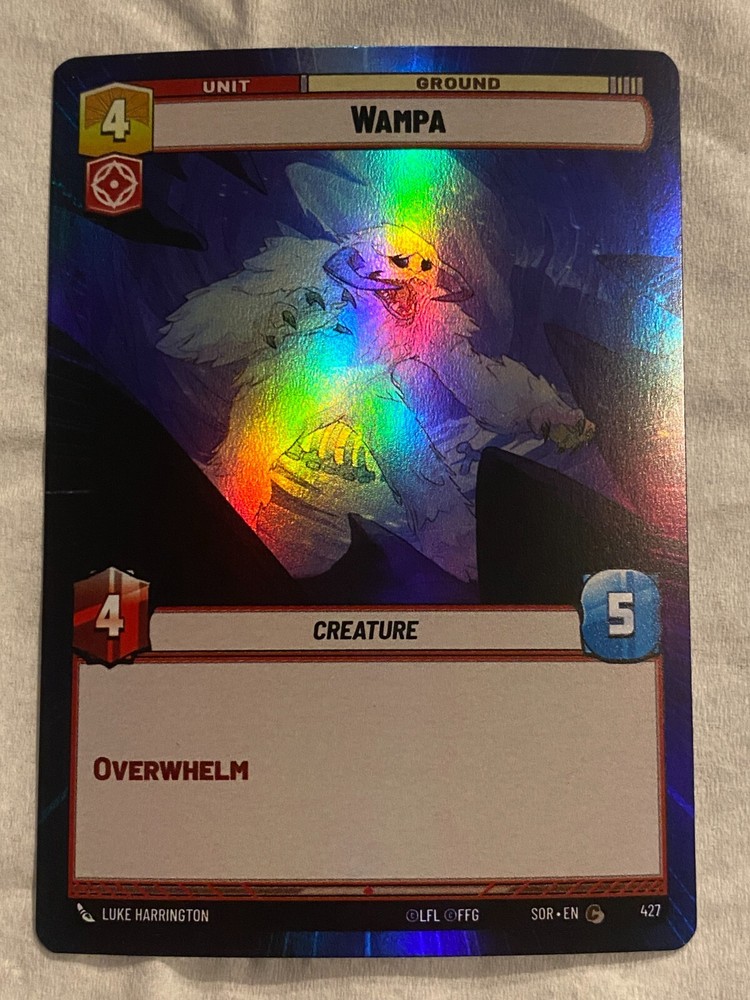 STAR WARS UNLIMITED TCG SoR WAMPA HYPERSPACE Foil NM