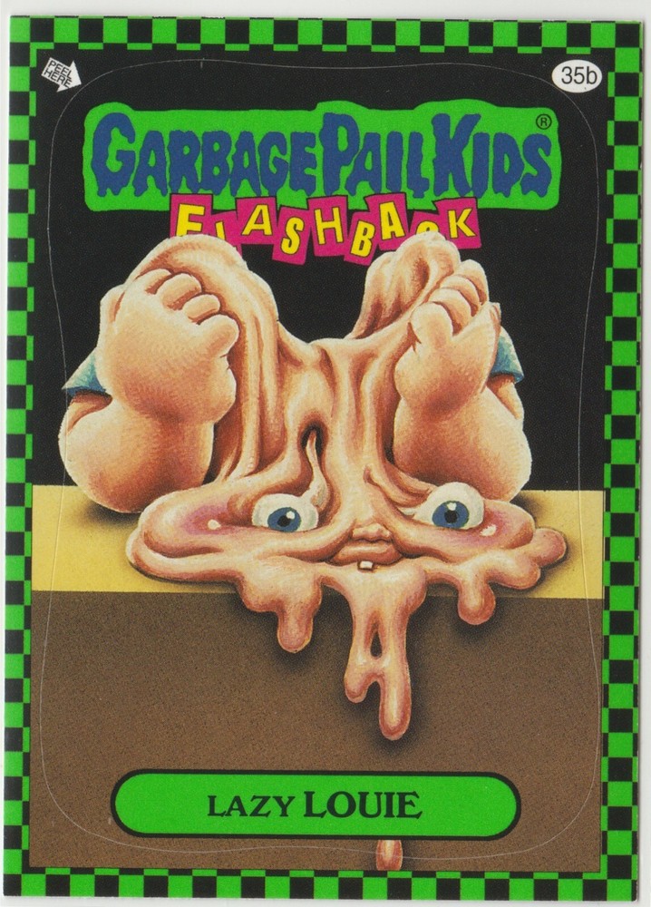 Gross Green Lazy Louie GPK 2010 Flashback Series 1 FB1 #35b