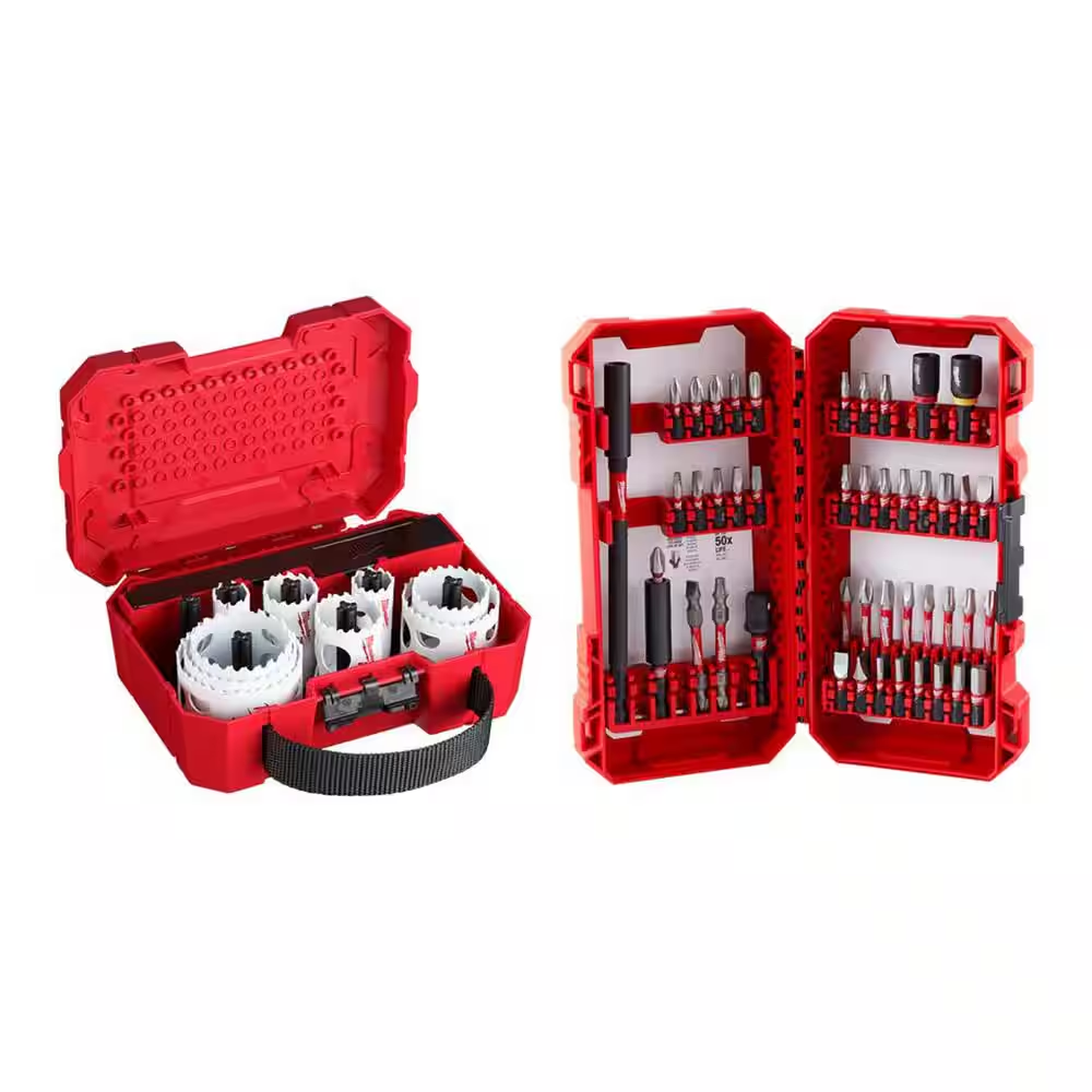 Hole Dozer General Purpose Bi-Metal Hole Saw Set and SHOCKWAVE Impact Duty Alloy