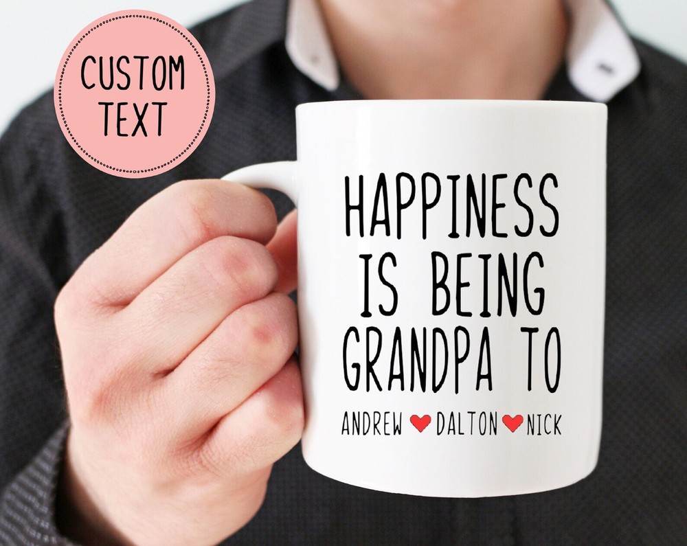 Custom Grandpa Mug Grandpa Gifts Personalized Mug With Kids Names Best Grandpa