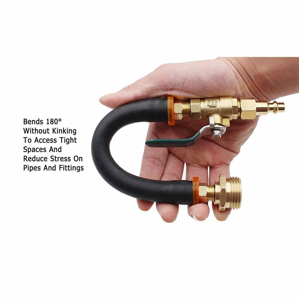Camper Winterizing Kit Sprinkler Blowout Adapter with Shut Off Valve For RV