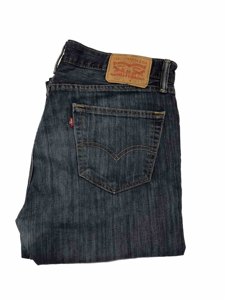 Levi's 505 Faded Distressed Wash Blue Denim Jeans  W34 L32