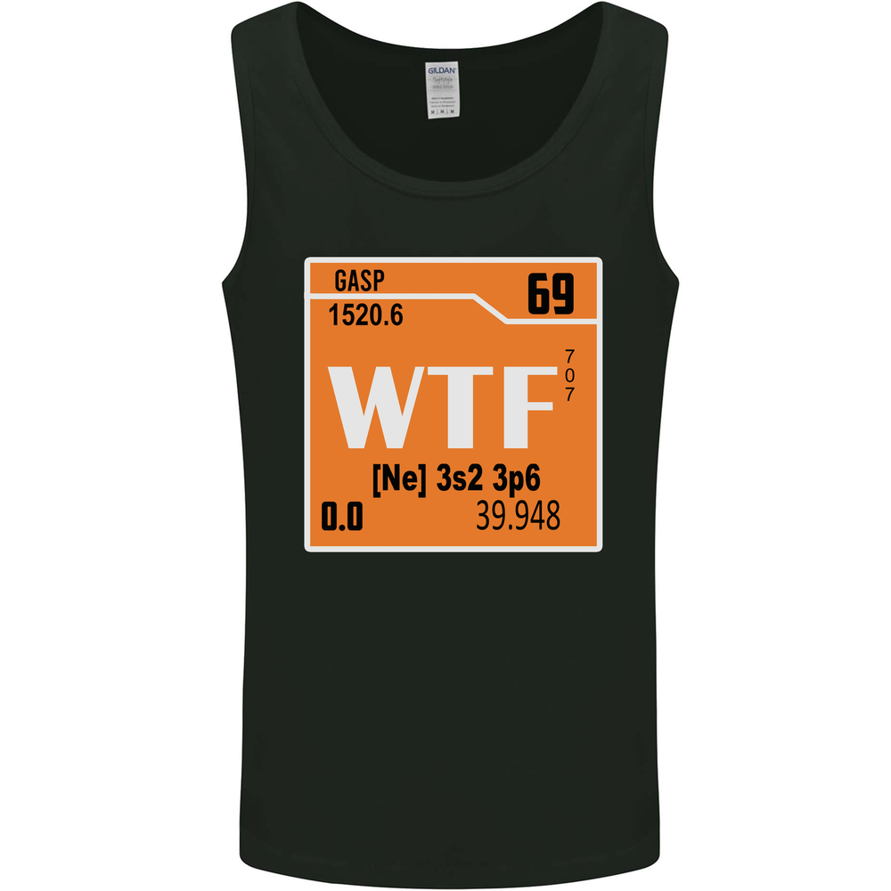 WTF Periodic Table Chemistry Geek Funny Mens Vest Tank Top