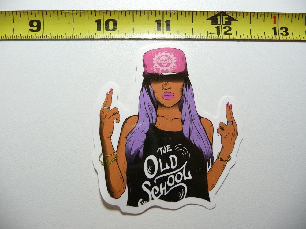Retro Hip Hop Rap Music Street Style Girl Woman Decal Sticker