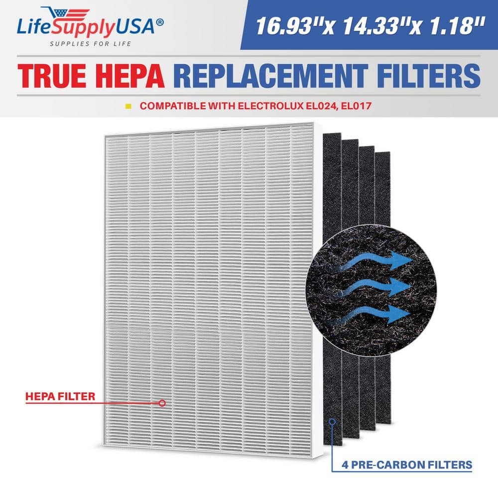 Complete True HEPA & 4-Carbon Air Filter Replacement Set