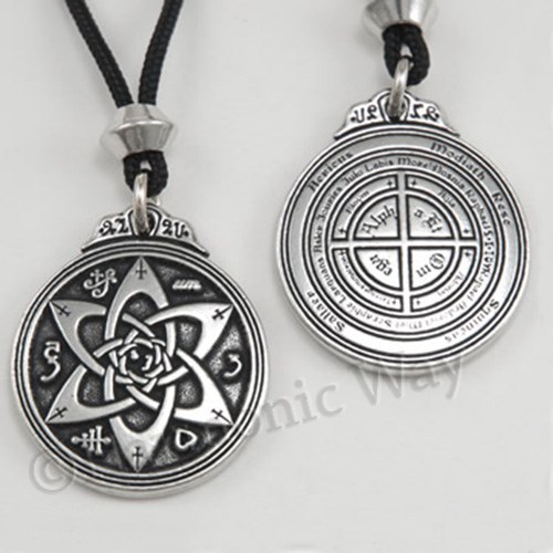 POETS WRITER Necklace Amulet Pendant Dual-Sided Talisman for Inspiration