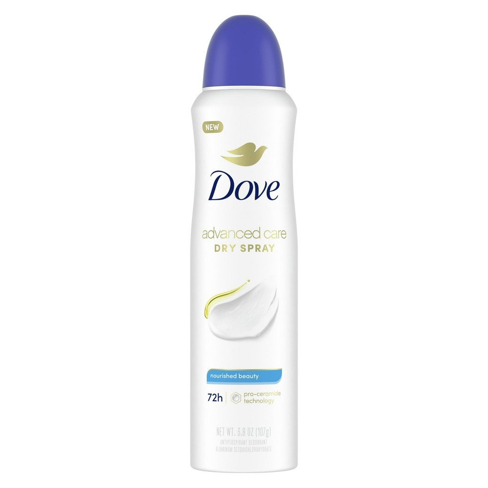Dove Nourished Beauty Dry Spray Antiperspirant Deodorant 3-Pack 3.8 oz
