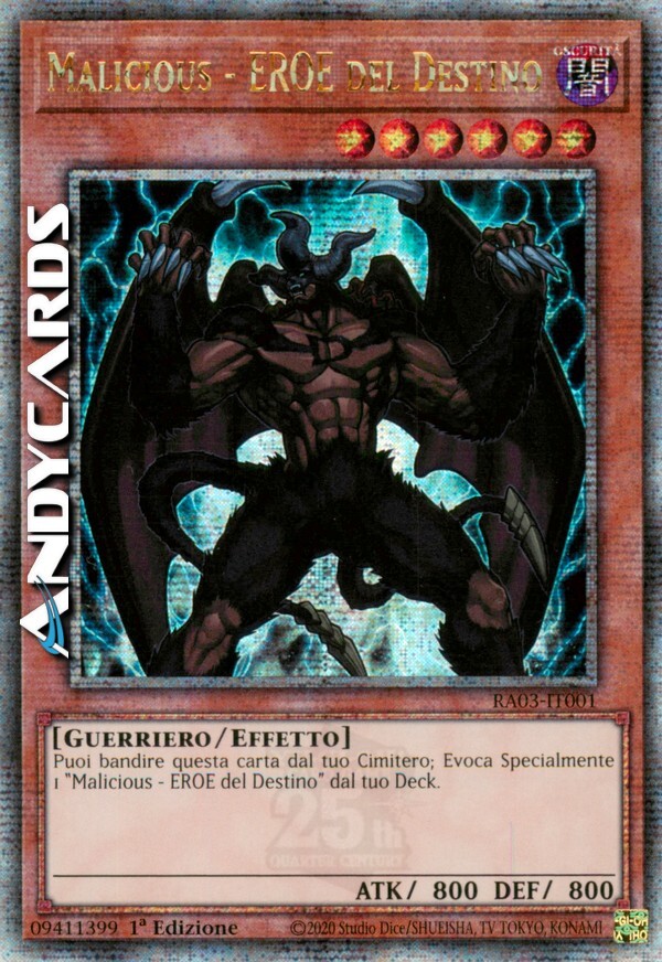 MALICIOUS Destiny Hero Quarter Century 1st Edition RA03 IT001
