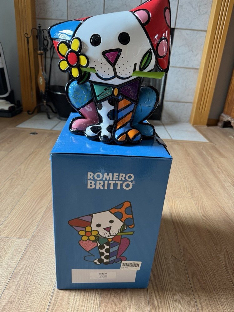 Romero Britto Yellow Flower Hand Signed Limited Edition
