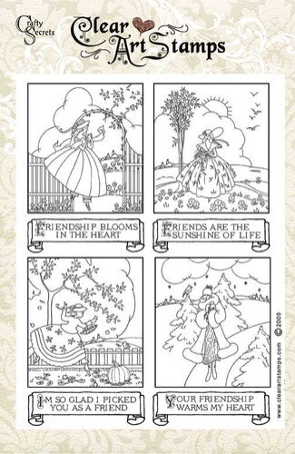 SEASONAL FRIENDS-Crafty Secrets-Heartwarming Vintage Collection-Clear Art Stamps-image