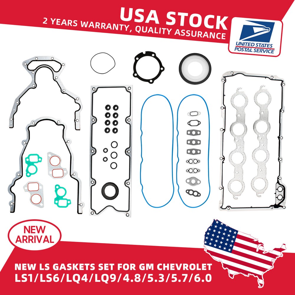 GEN III LS Seals Gasket Kit with LS9 Head Gaskets for LS2 LS3 4.8L 5.3L 6.0L 6.2L Engines