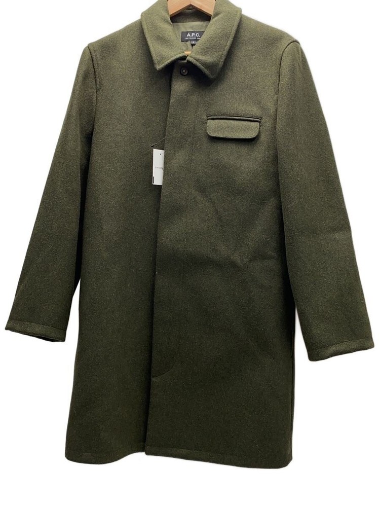 A.P.C.  Steel Collar Coat/S/Wool/Khk/24161-1-26921 3398