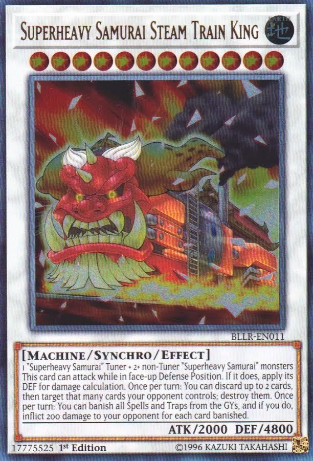 Superheavy Samurai Steam Train King BLLR-EN011 Ultra Rare 1st Edition NM