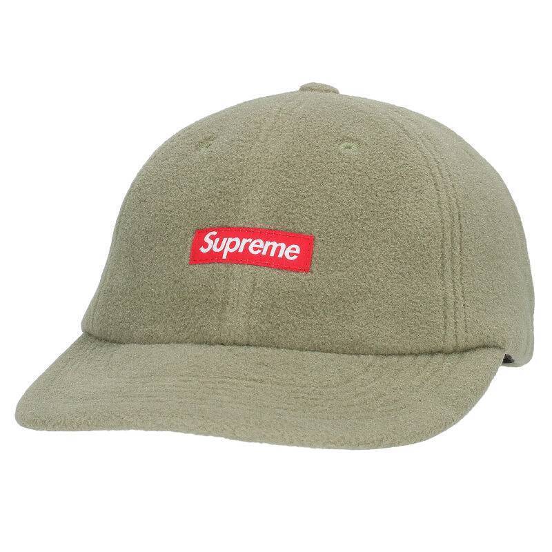 Supreme Cap 23AW Polartex Small Box Logo 6 Panel Cap Used BS99