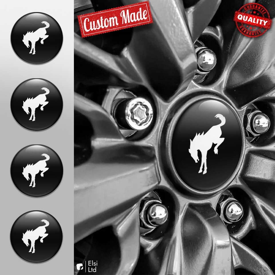 Custom Bronco Wheel Cap Decals – 4-Piece Set for Rim Emblems  