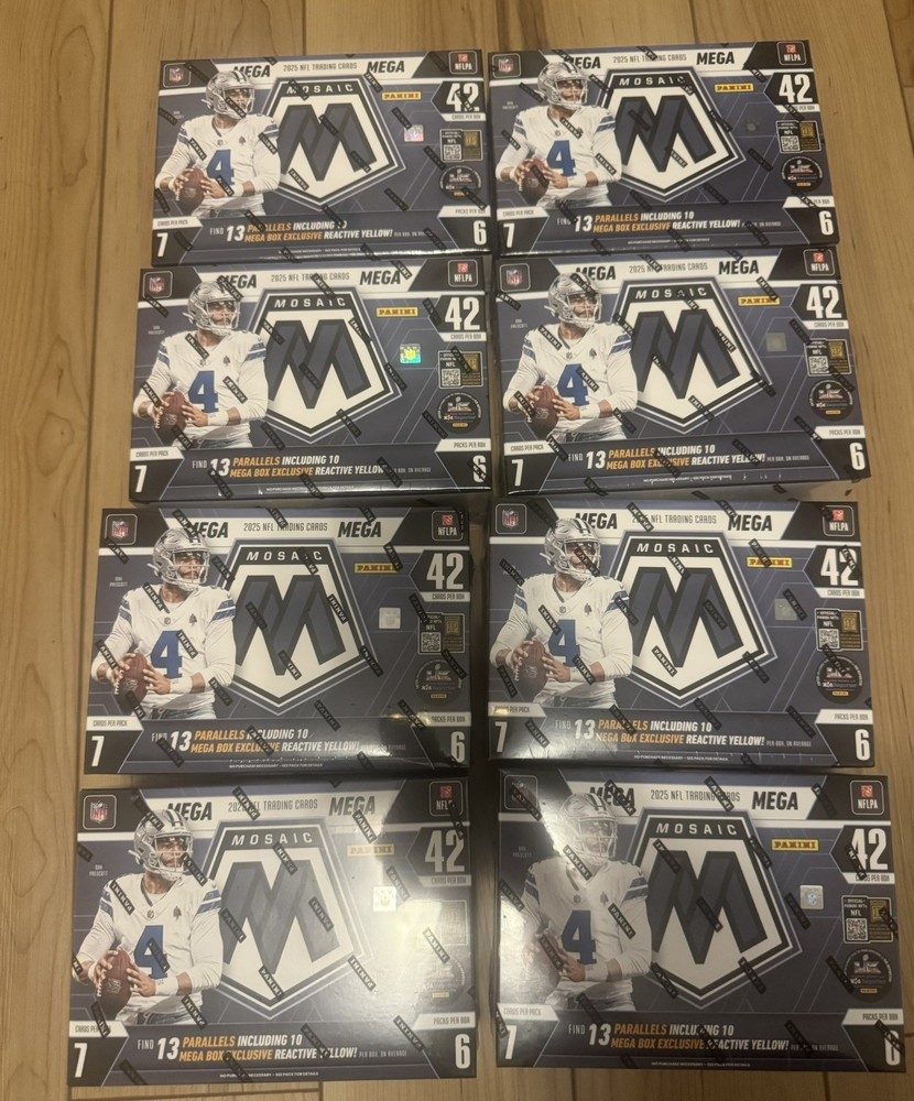 2025 Panini Mosaic Football NFL Trading Cards Mega Box - IN HAND