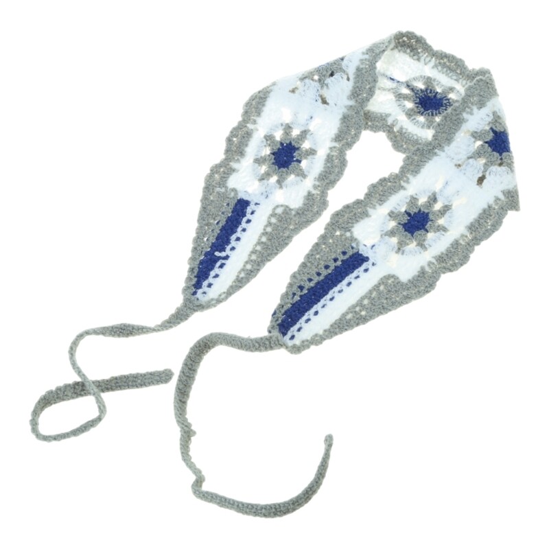 Sweet Elastic Crochet Hairband for Girls Photo Tie Back Kerchief