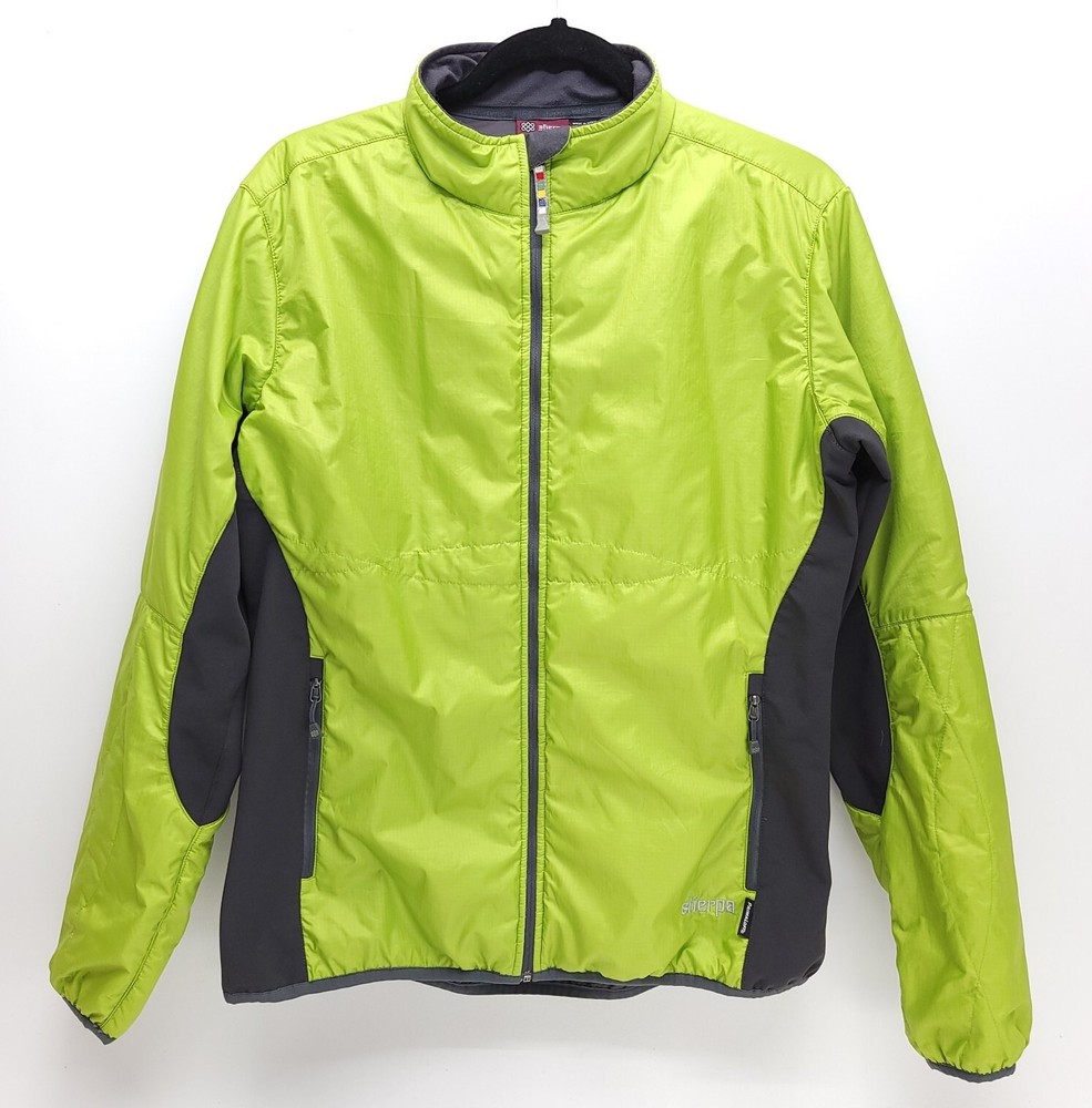 Sherpa Adventure Gear Womens L Lime Primaloft Insulated Hiking Jacket