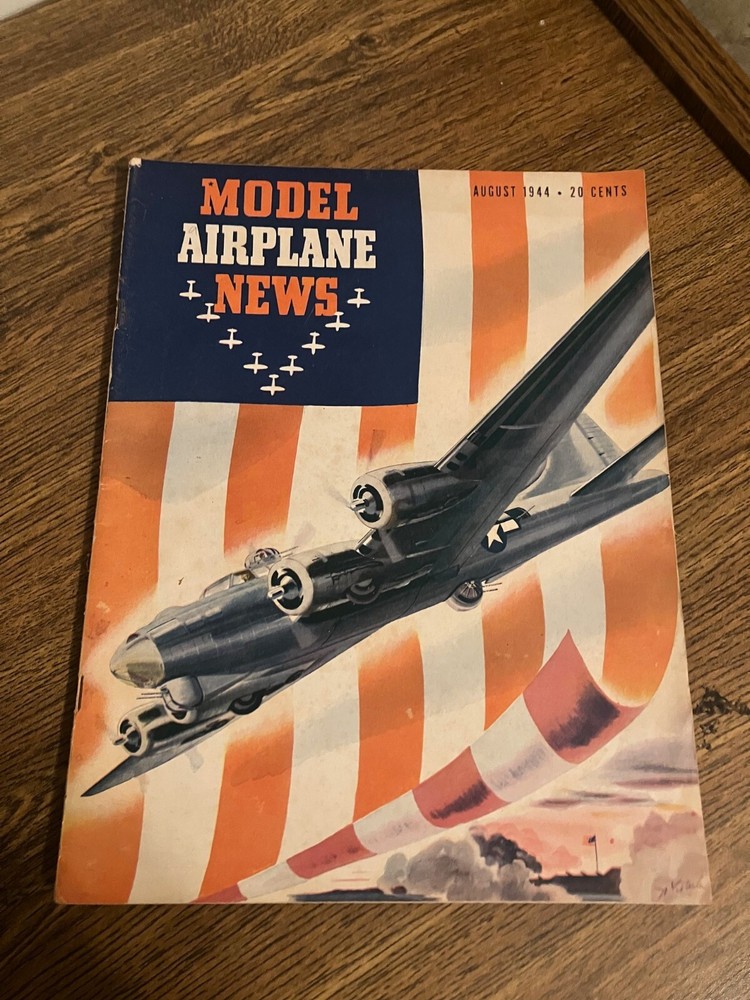 Vintage Back Issue of Model Airplane News Magazine - August 1944