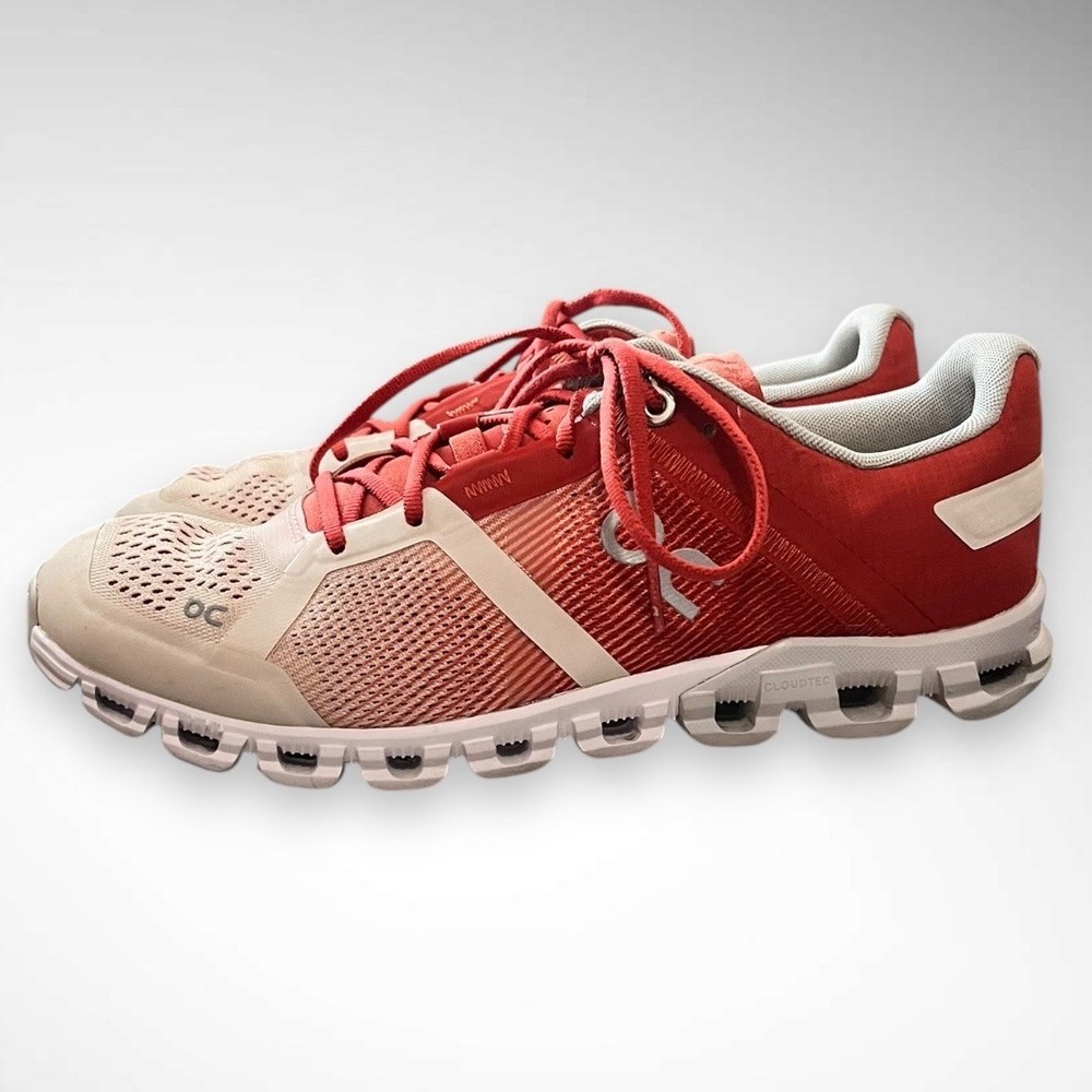 ON CLOUD On Running Cloudflow Rust/Rose Lace Up Women's Sneakers Sz 6.5 | EUC