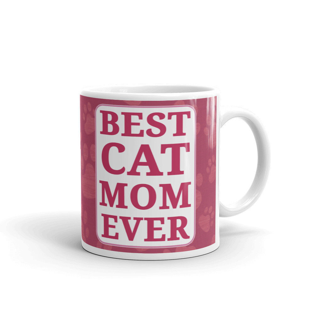 Best Cat Mom Ever Funny Coffee Tea Ceramic Mug Office Work Cup Gift
