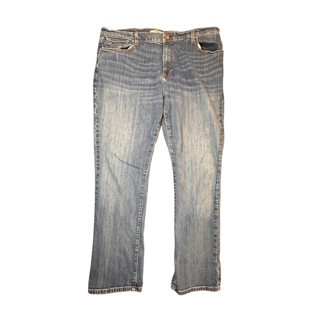 Tommy Hilfiger Mens 40x32 Blue Denim Cotton Blend Straight Leg Work Jeans