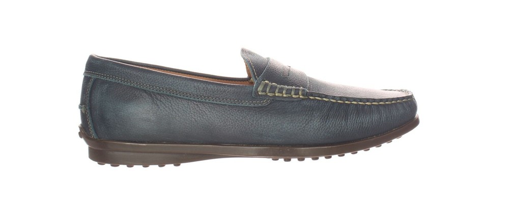 Johnnie-O Mens Laguna Penny Leather Blue Loafers Size 9.5 (7747344)