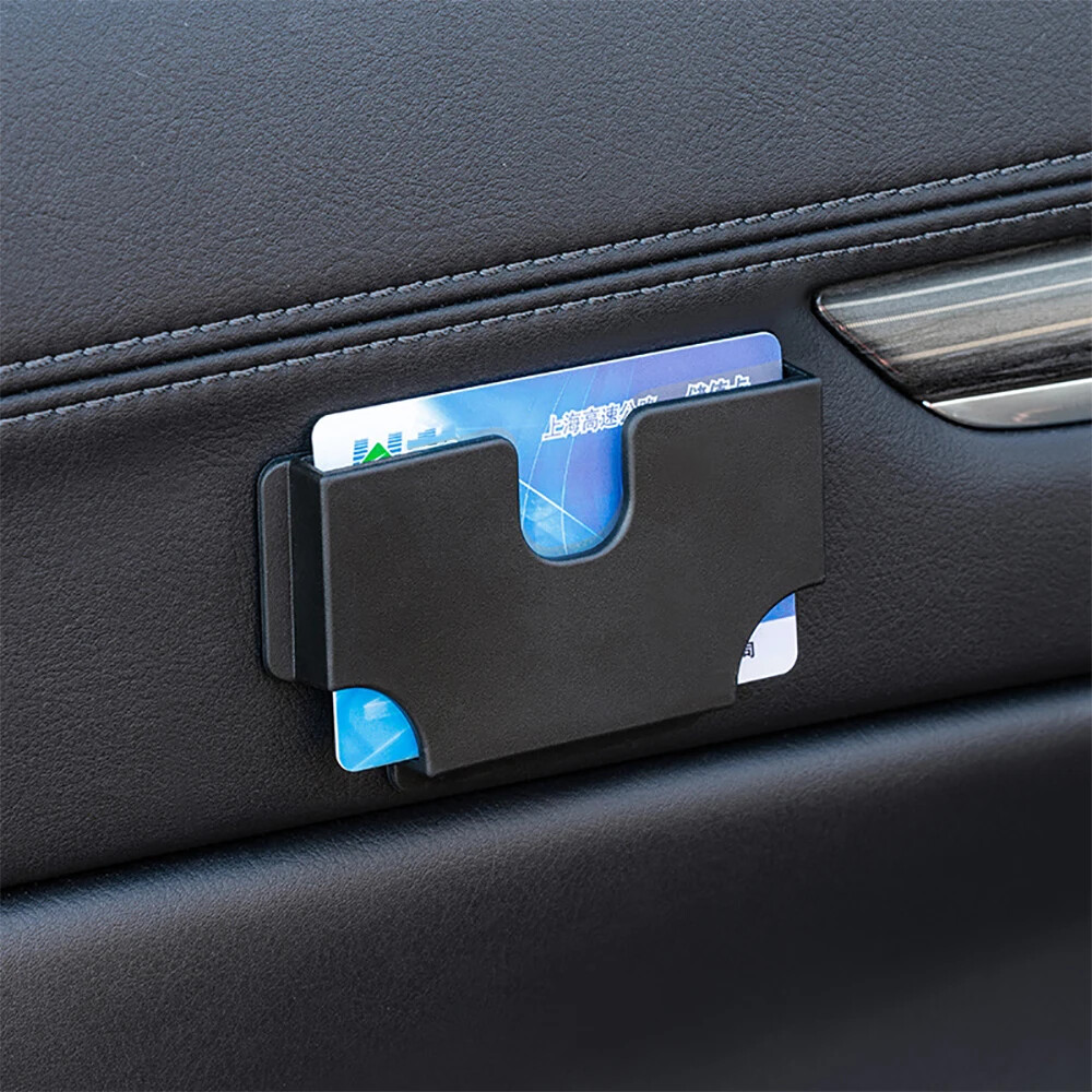 Car Mounted Card Holder for Refueling and Toll Vouchers with Quick Access Slot-image